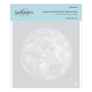 Layered Full Moon Stencil from Celestial Zodiacs Collection