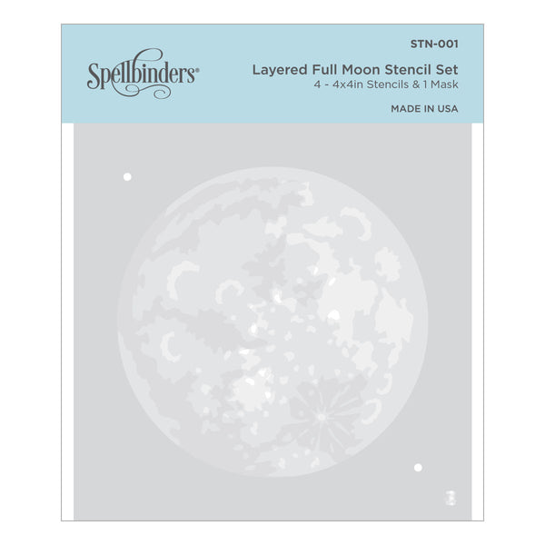 Layered Full Moon Stencil from Celestial Zodiacs Collection
