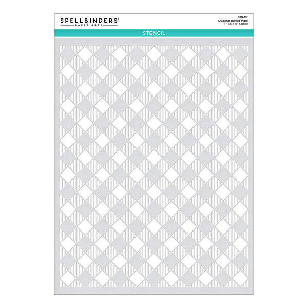 Diagonal Buffalo Plaid Stencil