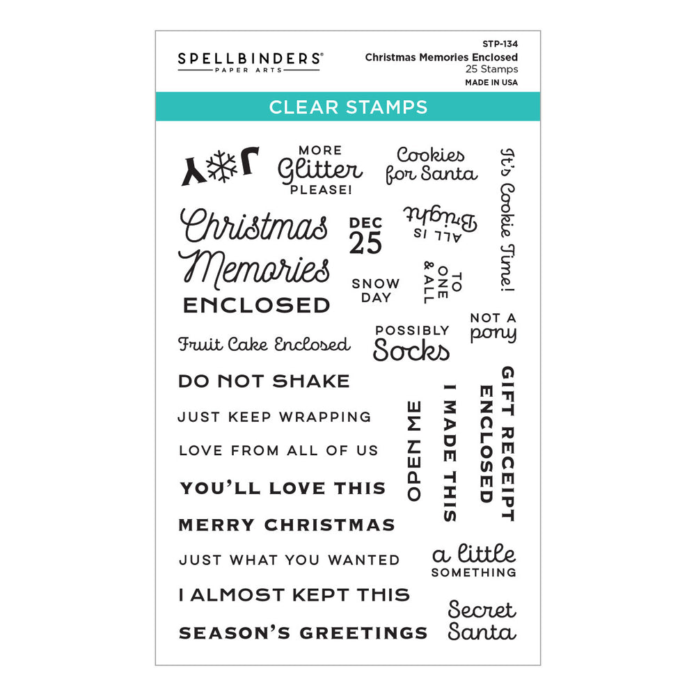 Christmas Memories Enclosed Clear Stamp Set from the Tinsel Time Collection