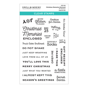 Christmas Memories Enclosed Clear Stamp Set from the Tinsel Time Collection