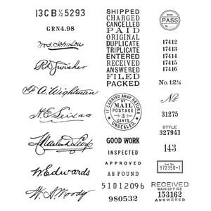 Sign Here Clear Stamp Set from the Flea Market Finds Collection by Cathe Holden