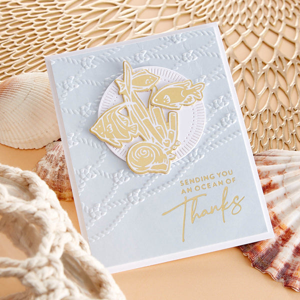 Cast Away 3D Embossing Folder from the Seahorse Kisses Collection by Dawn Woleslagle