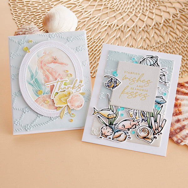 Cast Away 3D Embossing Folder from the Seahorse Kisses Collection by Dawn Woleslagle