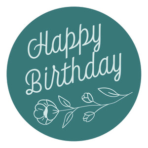 Sweet Happy Birthday Brass Wax Seal with Handle from the Sealed by Spellbinders Collection