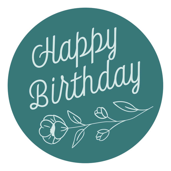 Sweet Happy Birthday Brass Wax Seal with Handle from the Sealed by Spellbinders Collection