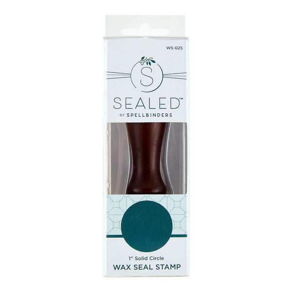 1" Solid Circle Brass Wax Seal with Handle from the Sealed by Spellbinders Collection