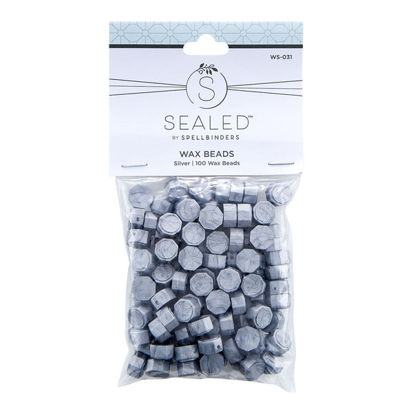 Silver Wax Beads from from the Sealed by Spellbinders Collection