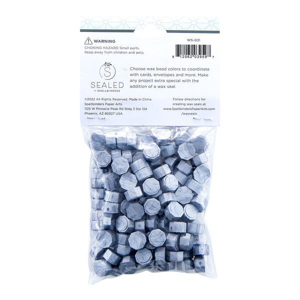 Silver Wax Beads from from the Sealed by Spellbinders Collection