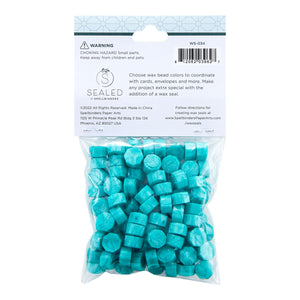 Teal Wax Beads from the Sealed by Spellbinders Collection