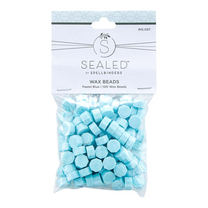 Pastel Blue Wax Beads from the Sealed by Spellbinders Collection
