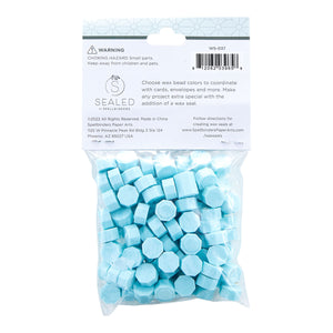 Pastel Blue Wax Beads from the Sealed by Spellbinders Collection