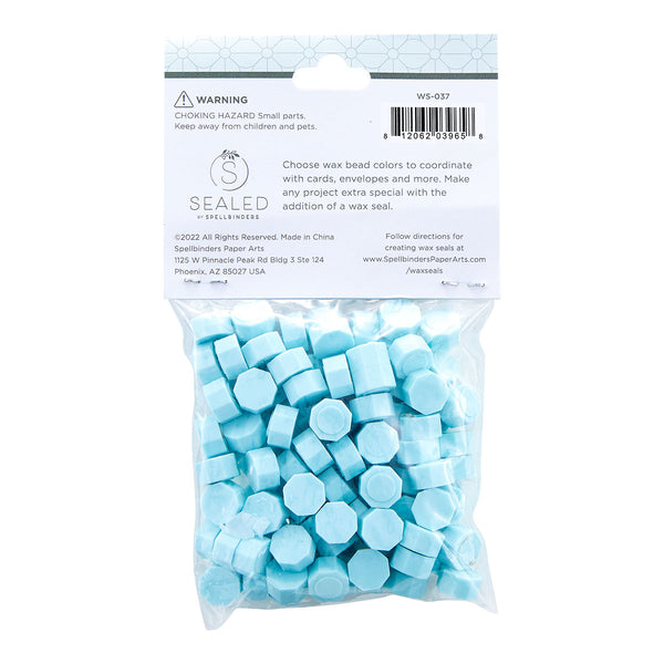 Pastel Blue Wax Beads from the Sealed by Spellbinders Collection