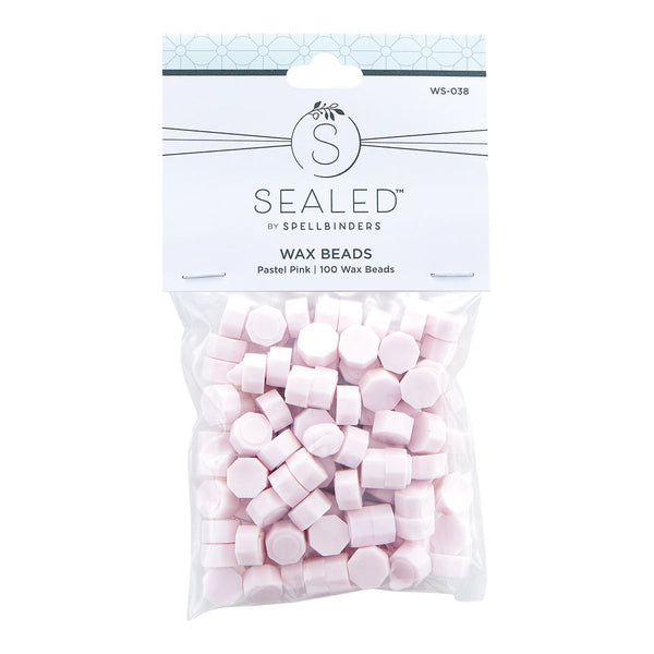 Pastel Pink Wax Beads from the Sealed by Spellbinders Collection