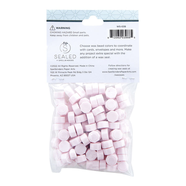 Pastel Pink Wax Beads from the Sealed by Spellbinders Collection