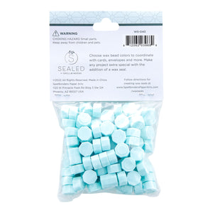 Pastel Aqua Wax Beads from the Sealed by Spellbinders Collection
