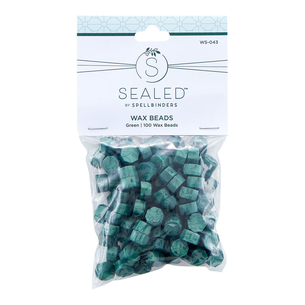 Green Wax Beads from the Sealed by Spellbinders Collection